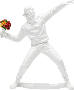 Fehér Street Art Bouquet Dekorációs Figura 27cm – kép-1.