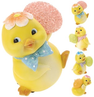 Деко фигура- пиленце и светещо яйце – изображение-1