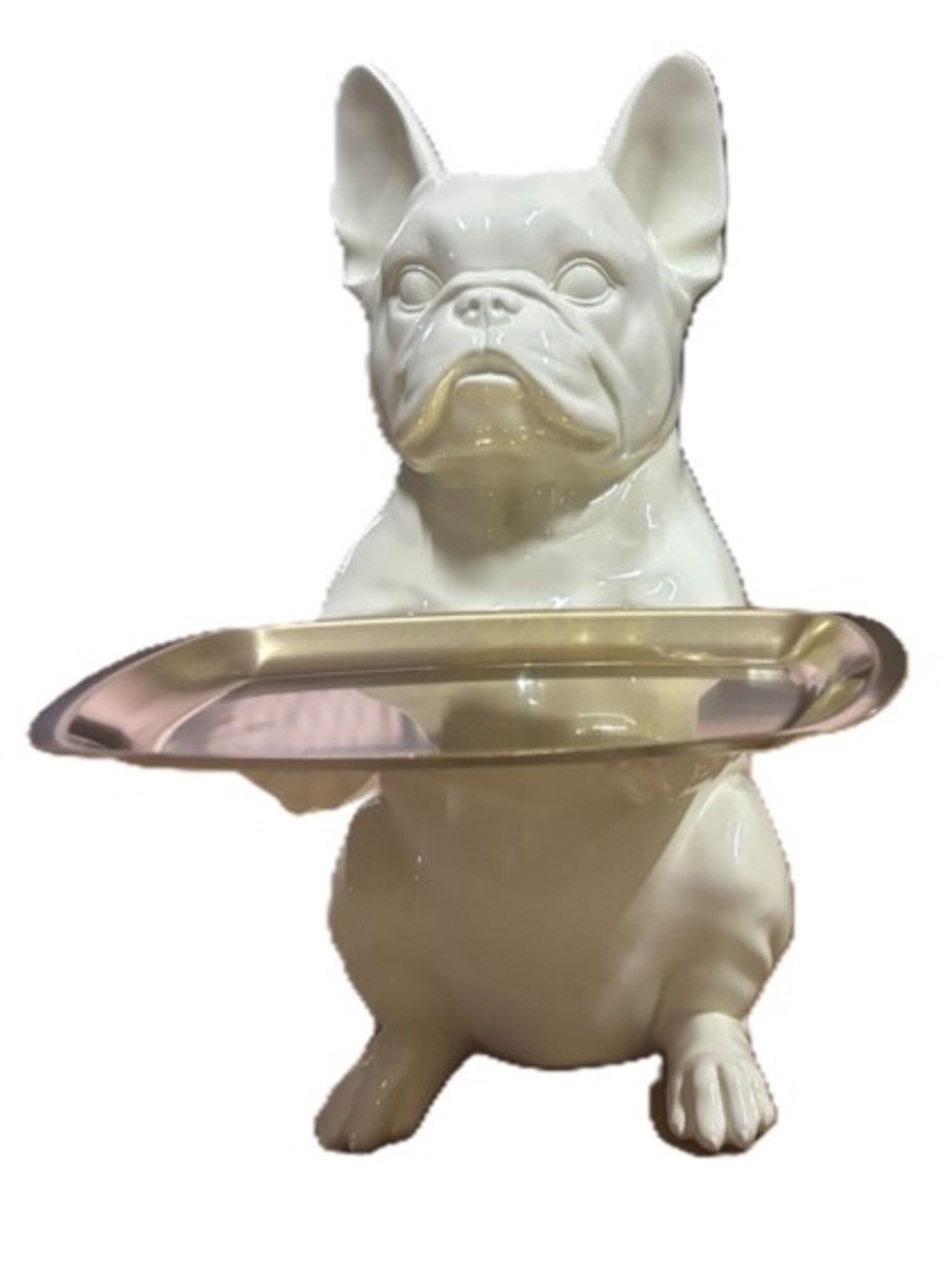 Figura ukrasna Dining Dog Cream 28cm