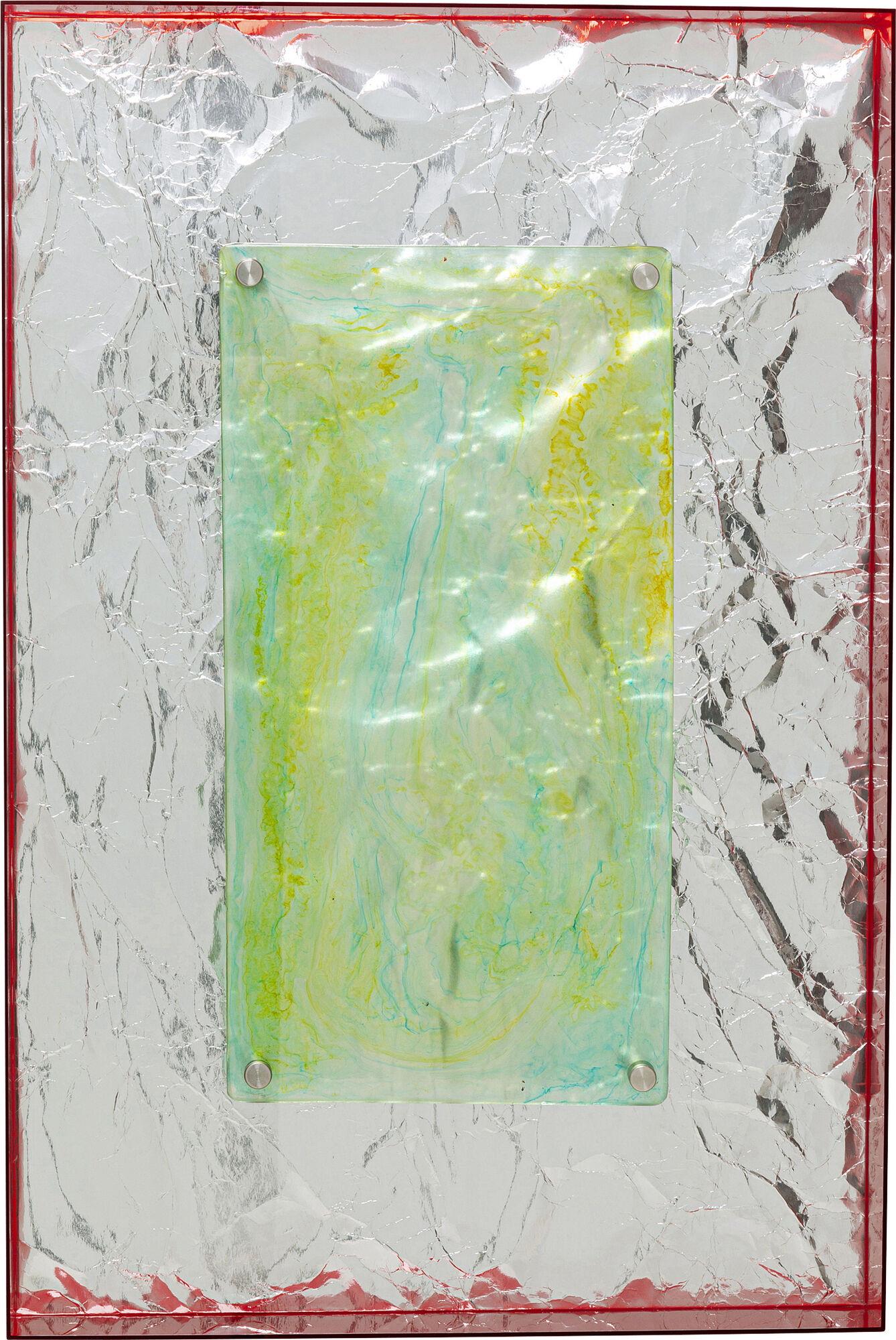 Dekoracja ścienna Crumple żółta 60x90cm – obraz-1