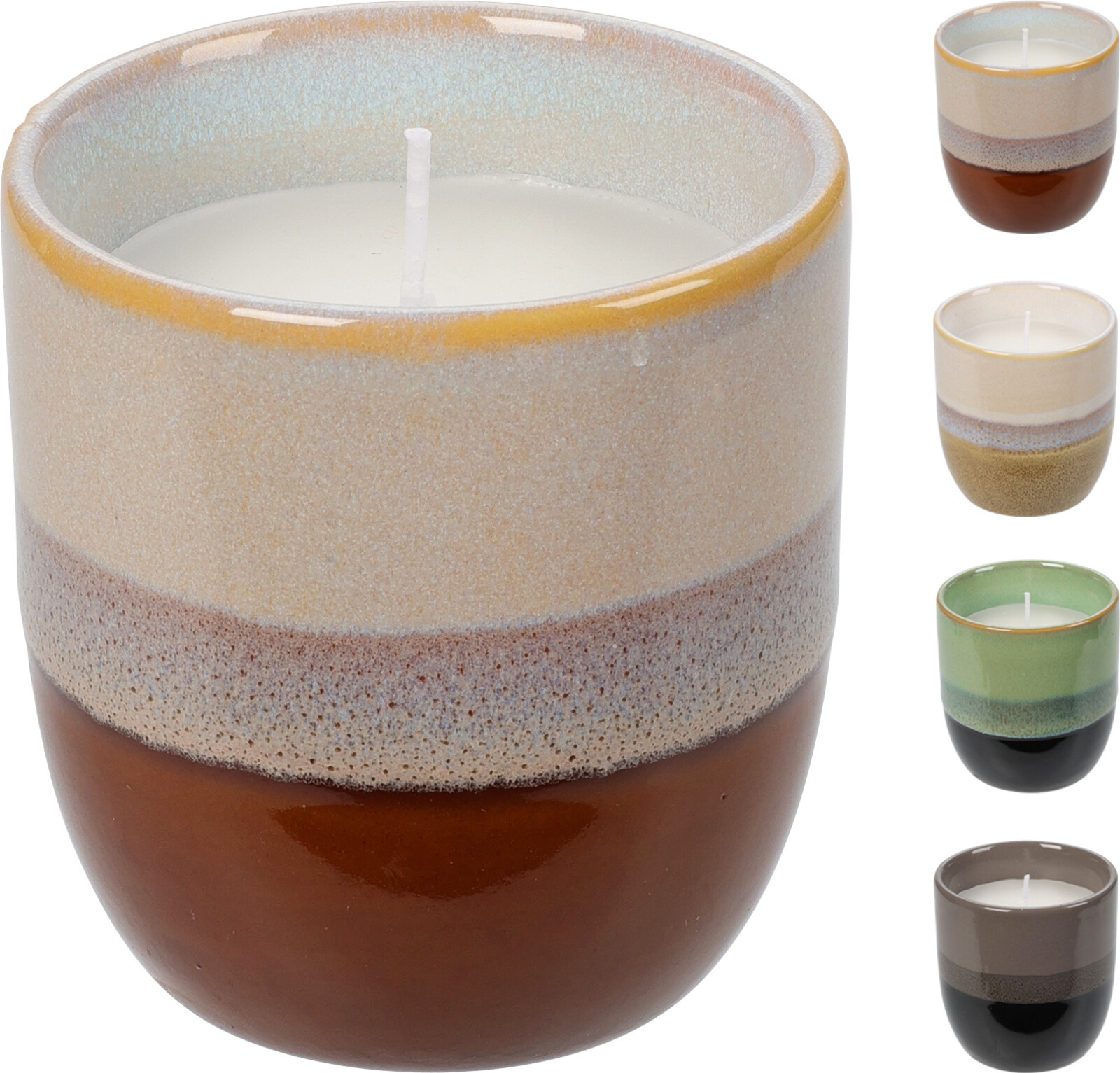 Деко свещ в каменна поставка – изображение-1