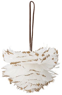 Dekoracja choinkowa biała Ø12x9 cm – obraz-1