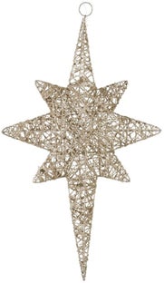 Dekoracja choinkowa Jemima Star świecąca 28x47 cm złota – obraz-1