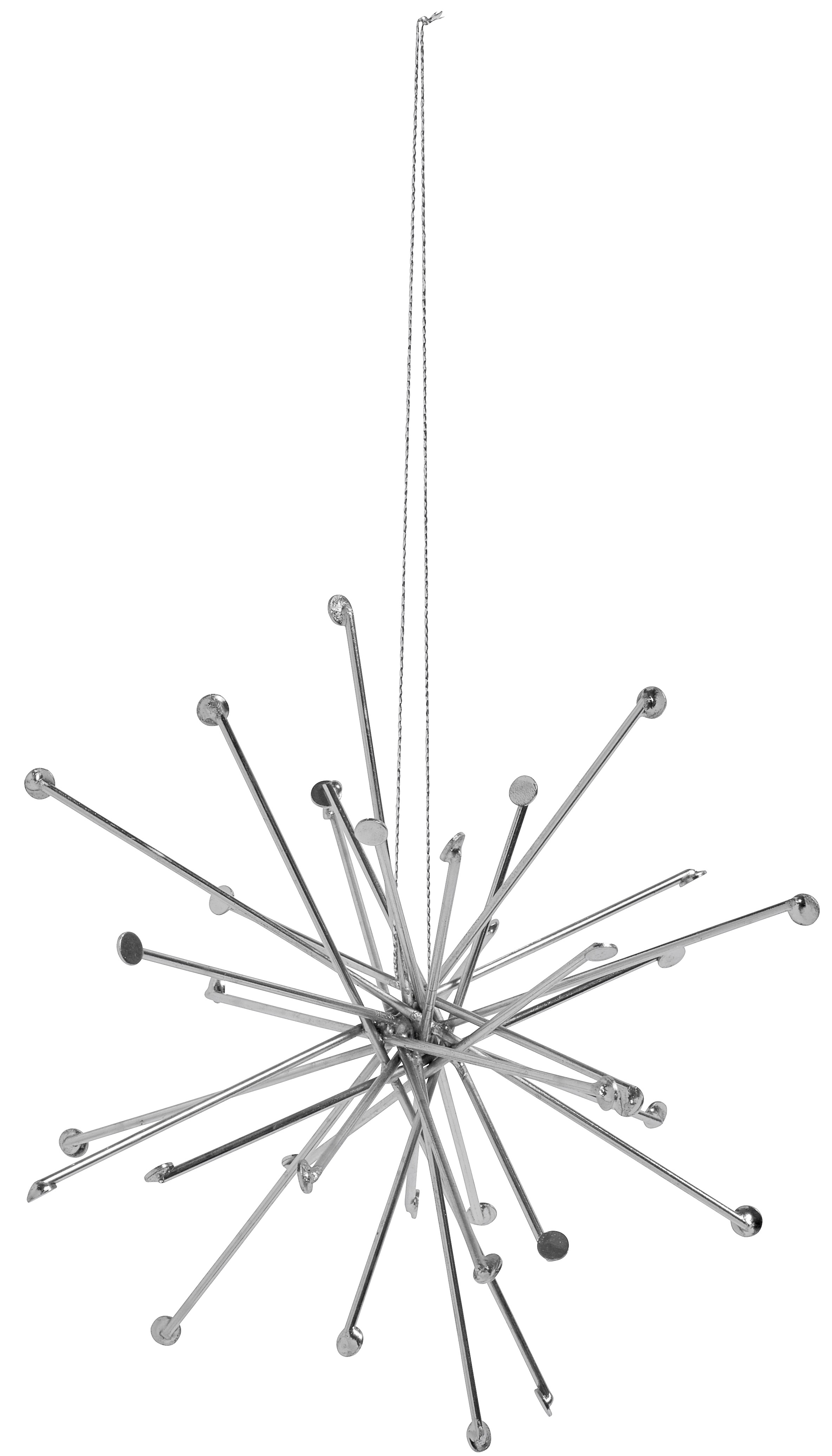 Dekoracja choinkowa Metal Star Ø16 cm srebrna – obraz-1