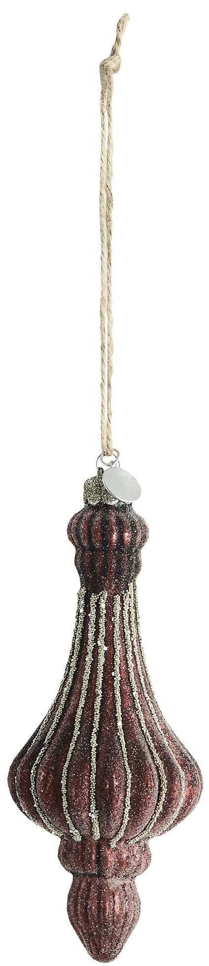 Dekoracja choinkowa Norille Ø7x16 cm fioletowa – obraz-1