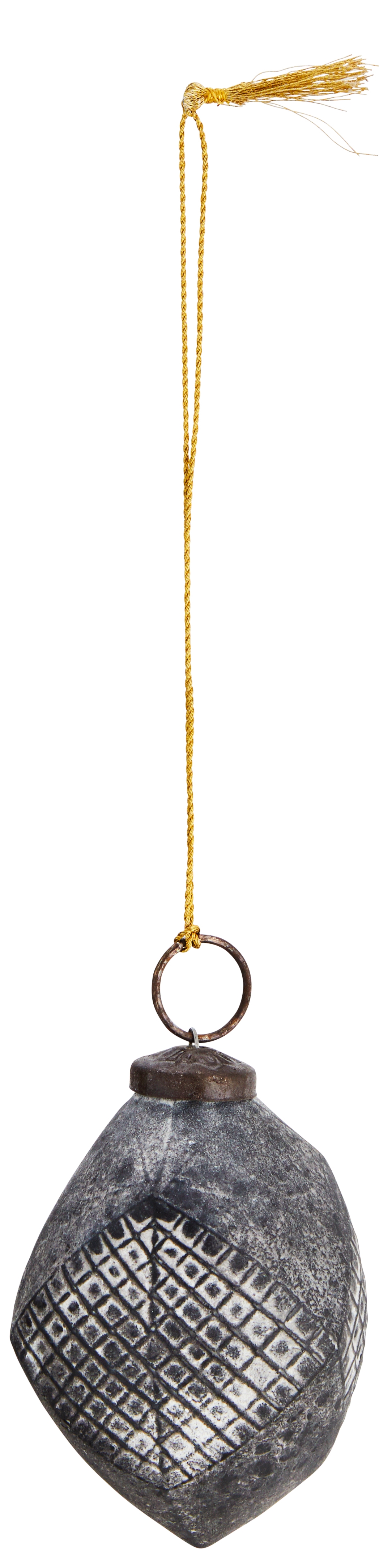 Dekoracja choinkowa Pat Ø6 cm szara  – obraz-1