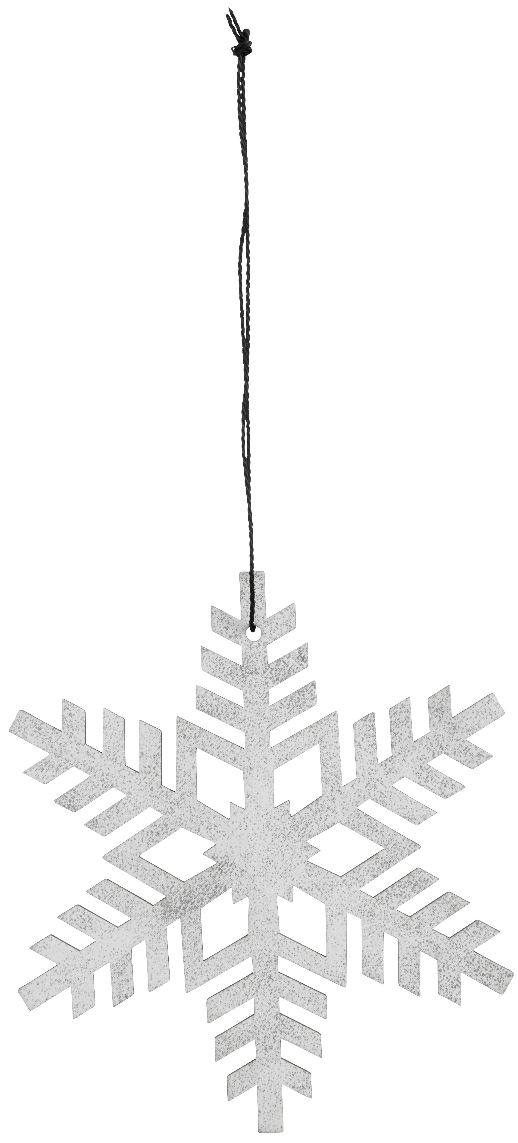 Dekoracje choinkowe Snowflake (4-set) Ø12 cm srebrno-białe – obraz-1