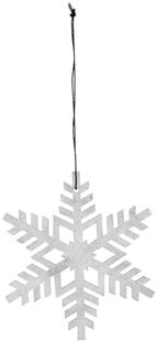 Dekoracje choinkowe Snowflake (4-set) Ø12 cm srebrno-białe – obraz-1