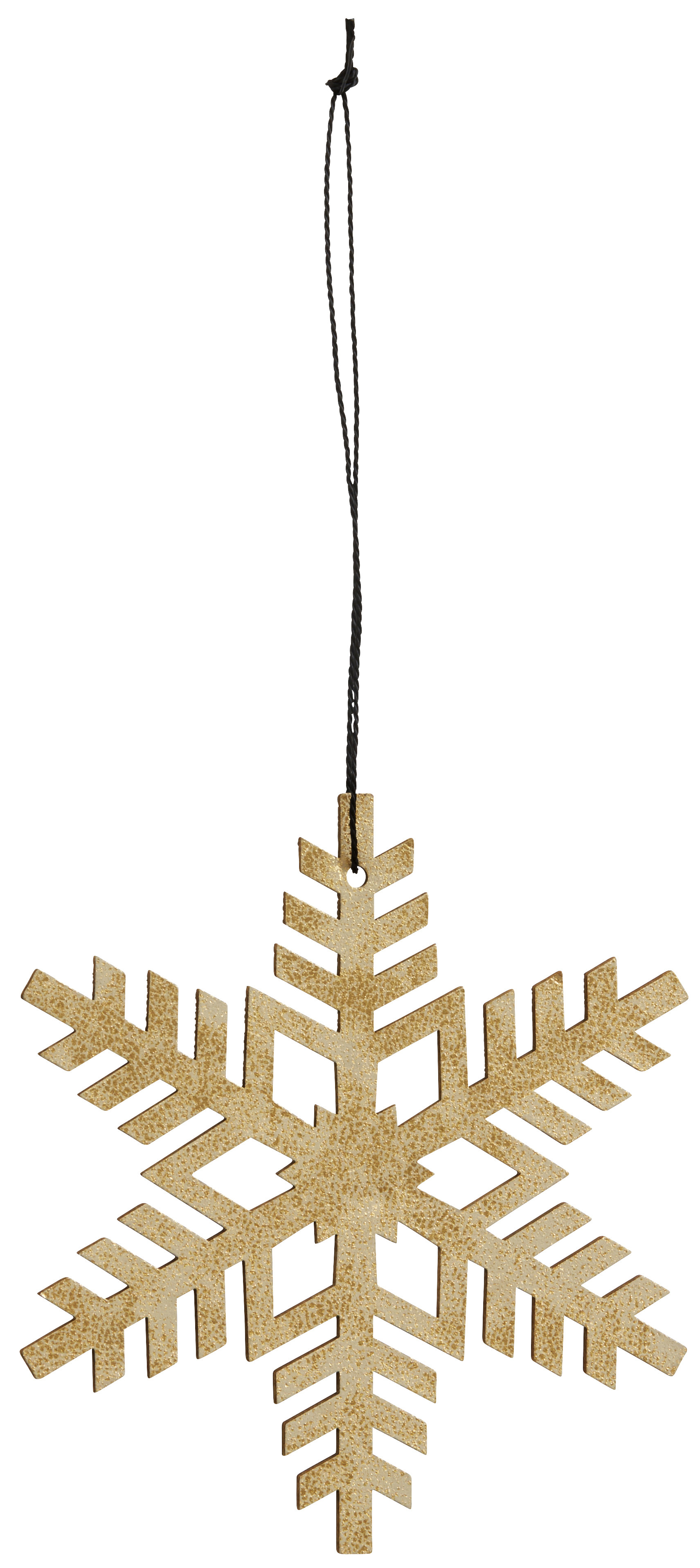 Dekoracje choinkowe Snowflake (4-set) Ø12 cm złote – obraz-1