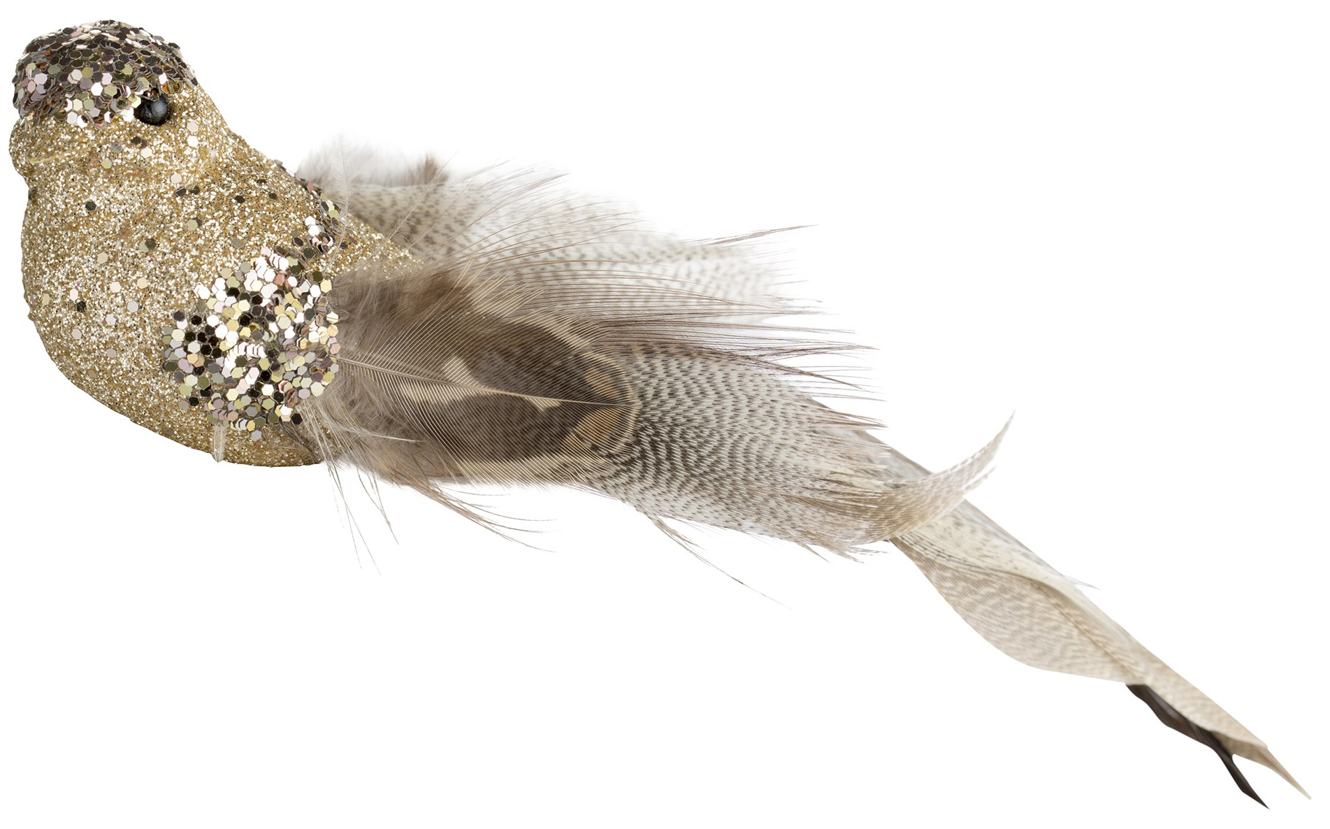 Dekoracja choinkowa Vencke 15x5 cm jasnozłota – obraz-1