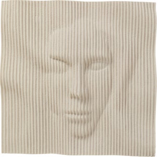 Dekoracja ścienna 3D beżowa motyw twarzy 60x60 cm – obraz-1