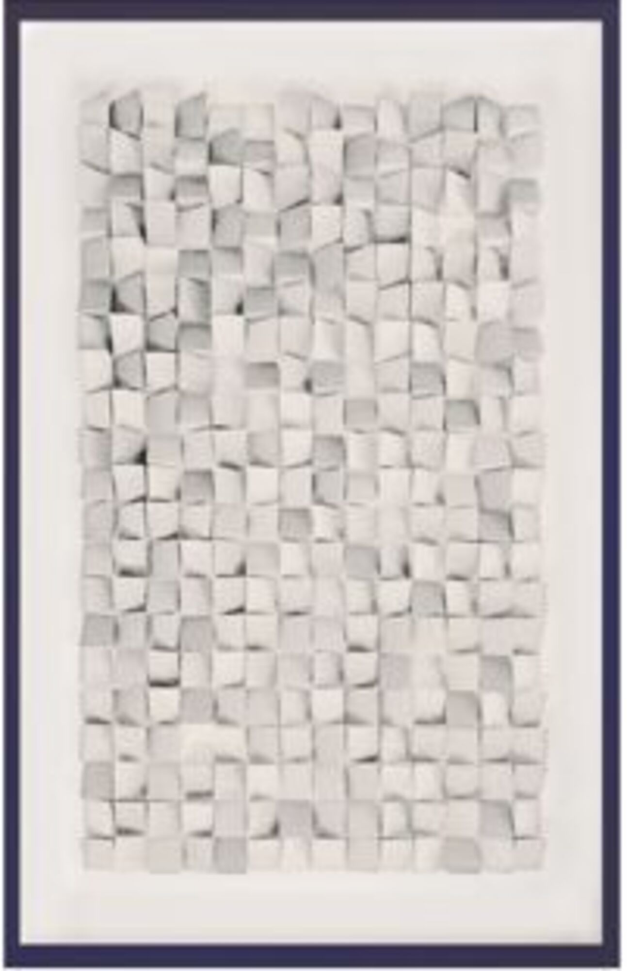 Quadro incorniciato Origami Bianco 74x104cm – immagine-1.