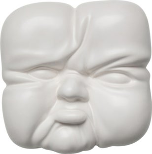 Dekoracja ścienna biała twarz 18x18 cm – obraz-1