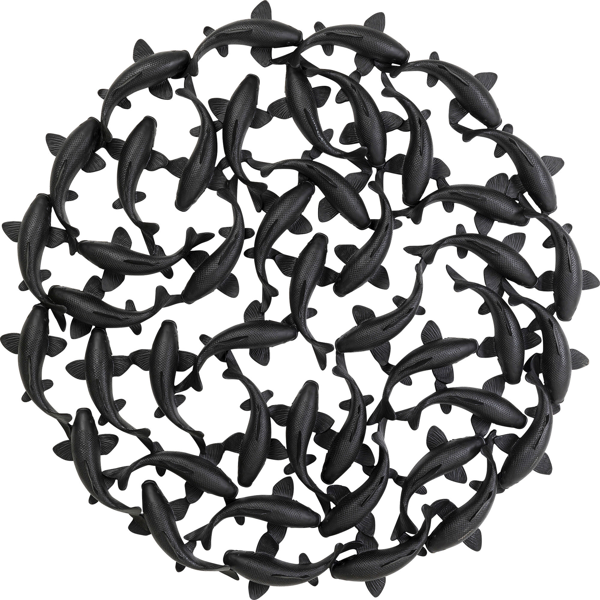 Декорация за стена School of Koi Black Ø160cm – изображение-1.