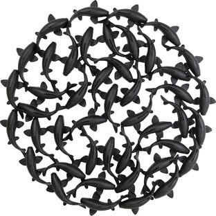 Декорация за стена School of Koi Black Ø160cm – изображение-1.