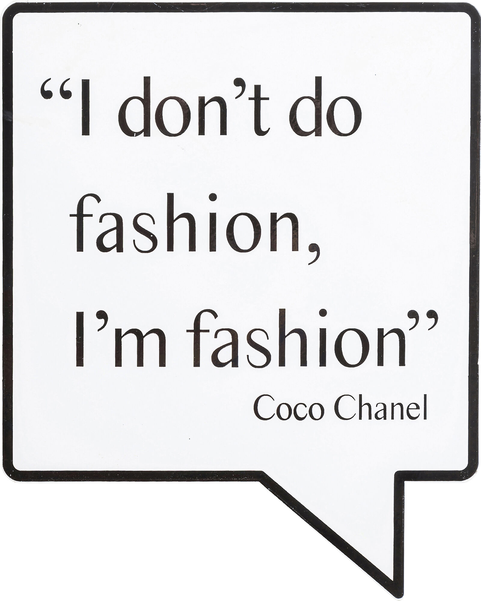 Dekoracja ścienna Fashion Coco Chanel 25x31 cm biało-czarna – grafika-1.