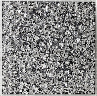 Dekoracja ścienna srebrna 100x8 cm – obraz-1