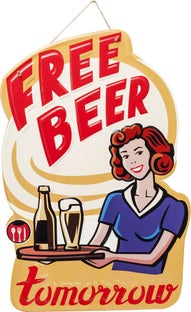 Dekoracja ścienna Free Beer 40x60 cm kolorowa – obraz-1