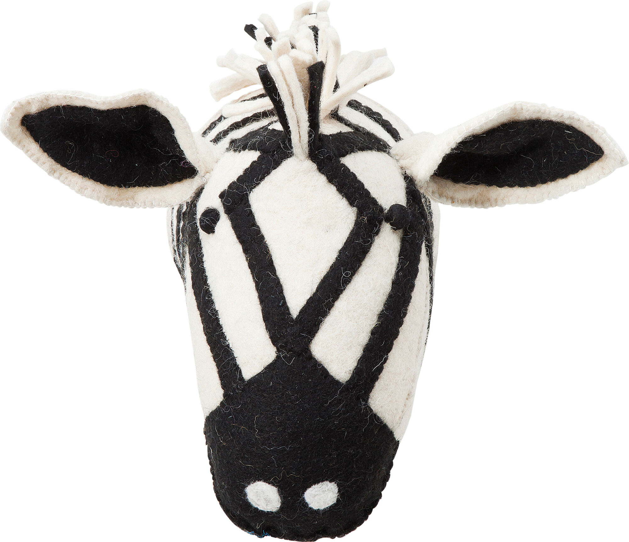 Dekoracja ścienna Głowa Zebry 26x37 cm biało-czarna – obraz-1