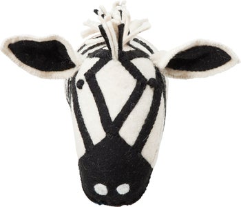 Dekoracja ścienna Głowa Zebry 26x37 cm biało-czarna – obraz-1