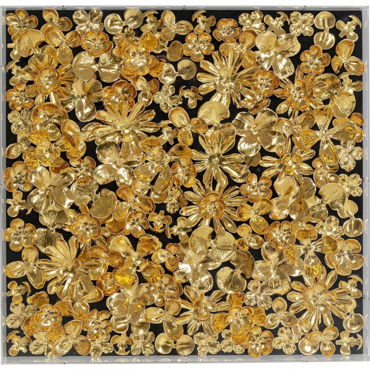 Wanddecoratie Gold Flower 60x60cm KARE