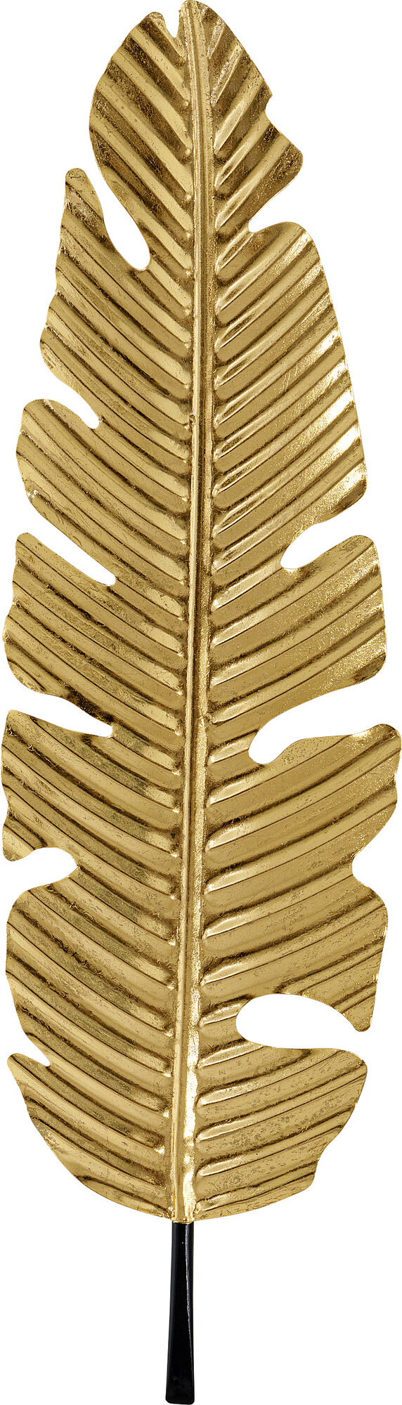 Dekoracja ścienna metalowa złota liść 26x2 cm – obraz-1