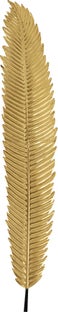 Dekoracja ścienna metalowa złota liść 35x2 cm – obraz-1