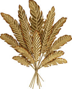 Decoratiune de perete Leaf Bouquet Aurie – imagine-1.