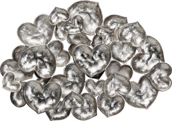 Dekoracja ścienna aluminiowa srebrna 107x10 cm – obraz-1