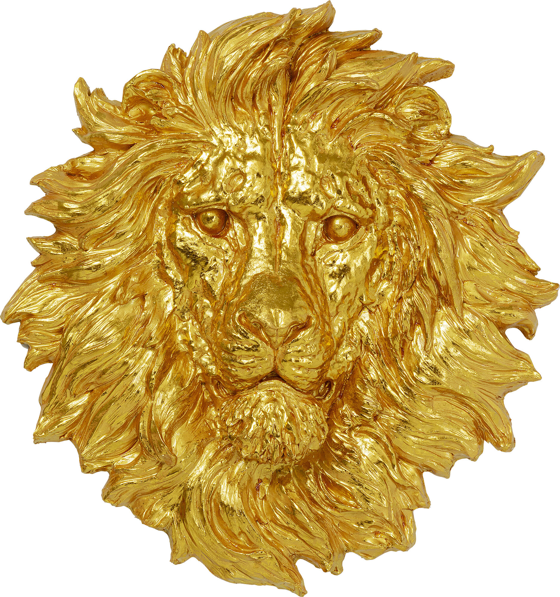Objeto pared Lion Head oro 90x100cm – Imagen-1.