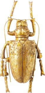 Väggdekor Longicorn Beetle - Skulptur Guld, 27cm – bild-1.