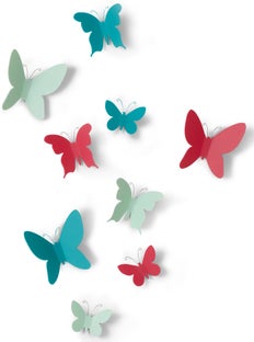 Dekoracja ścienna Mariposa 9x10 cm kolorowa (9-Set) – obraz-1