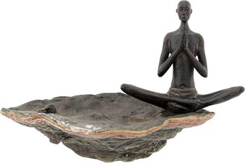 Dekoracja ścienna Meditation Sitting Man 17x24 cm zielona – obraz-1