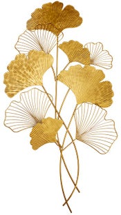 Złota dekoracja ścienna Miłorząb Invicta Interior z nowoczesnym stylem – grafika-1.