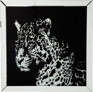 Mirror Leopard kehystetty taulu 80x80cm – kuva-1.