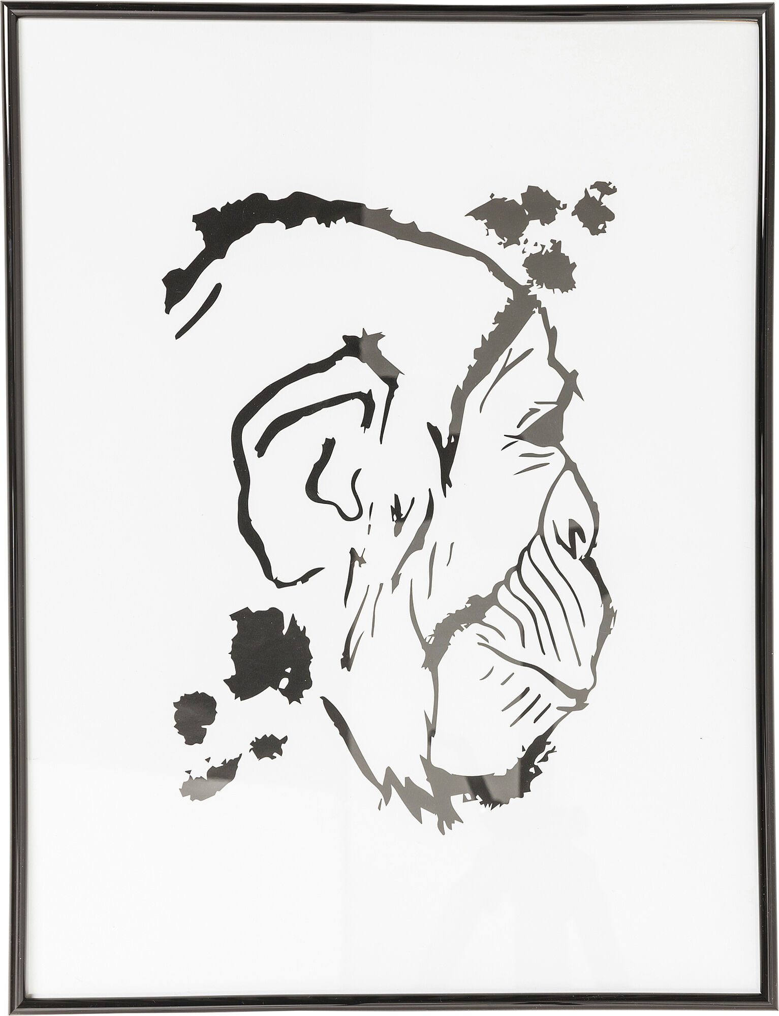 Dekoracja ścienna szklana biała 38x50 cm – obraz-1