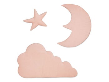 Dekoracja ścienna Moon Cloud Star różowa – obraz-1