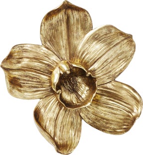 Dekoracja ścienna złota orchidea 40x12 cm – obraz-1