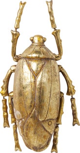 Dekoracja ścienna złota chrząszcz 15x8 cm – obraz-1