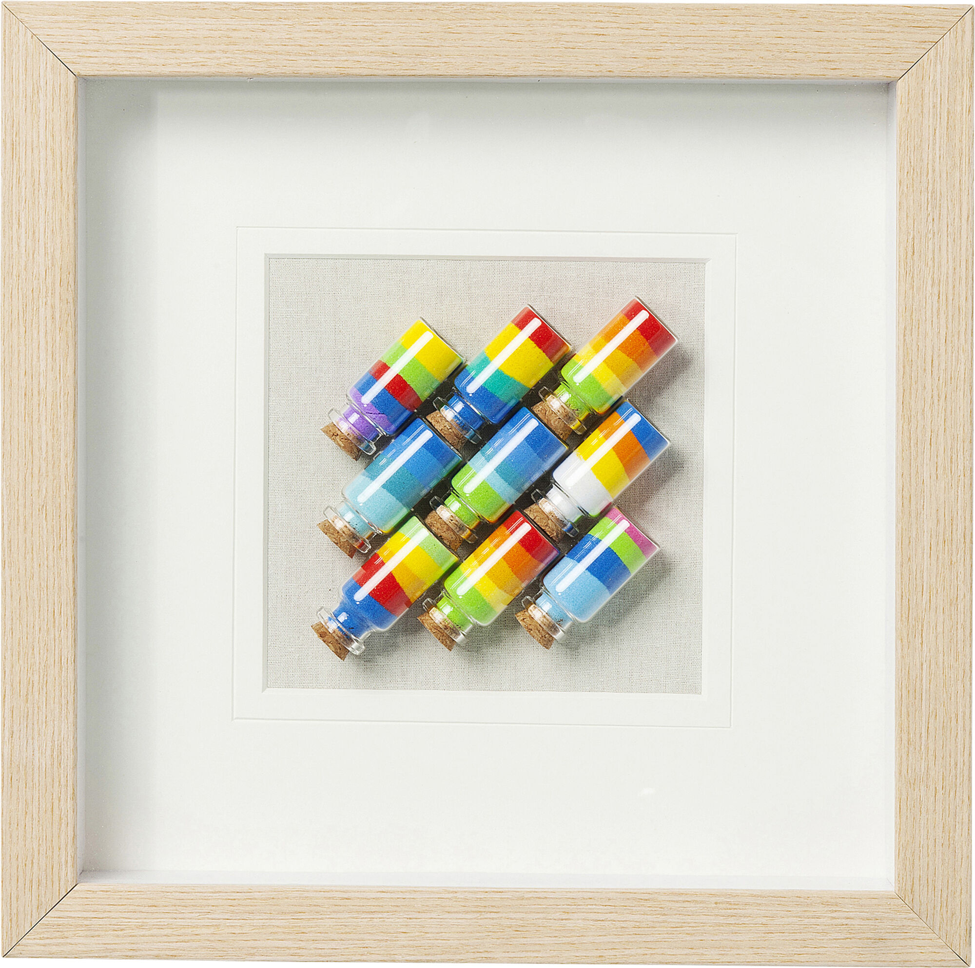 Dekoracja ścienna drewniana kolorowa 31x3 cm – obraz-1