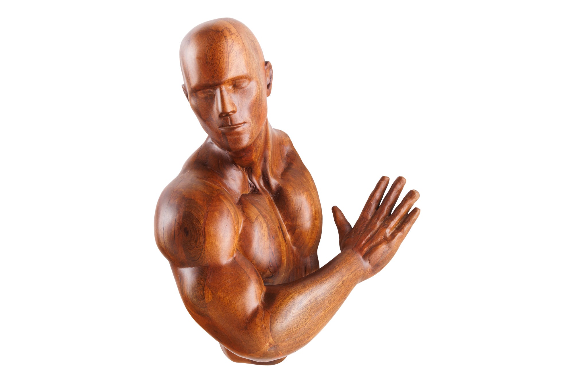 Dekoracja ścienna SOUL 60cm drewno mango brązowe – grafika-1.