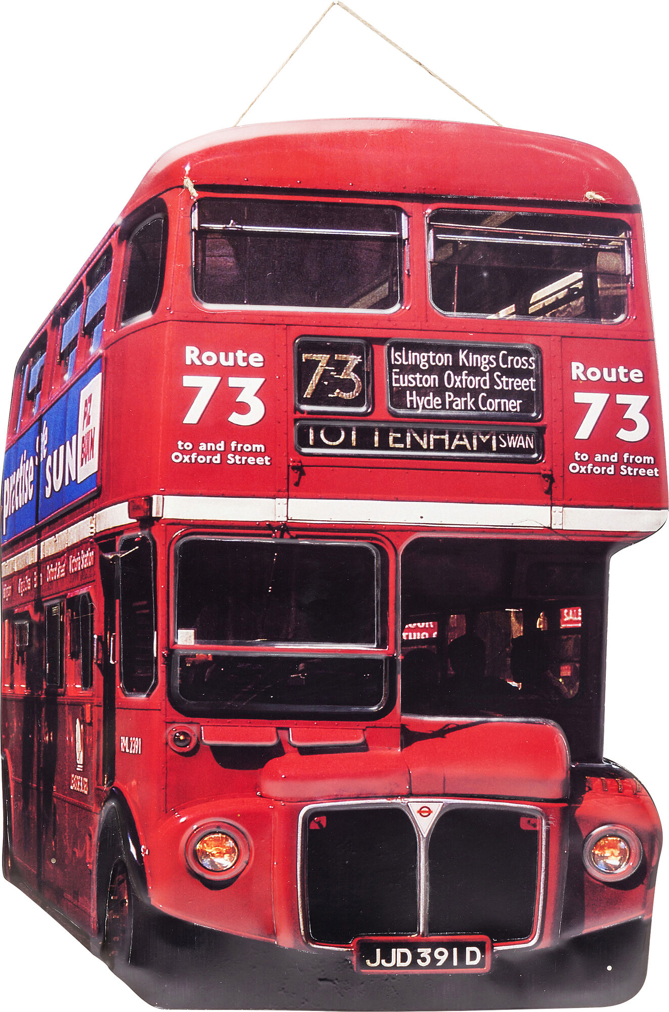 Dekoracja ścienna Tottenham Bus 60x80 cm czerwona – obraz-1