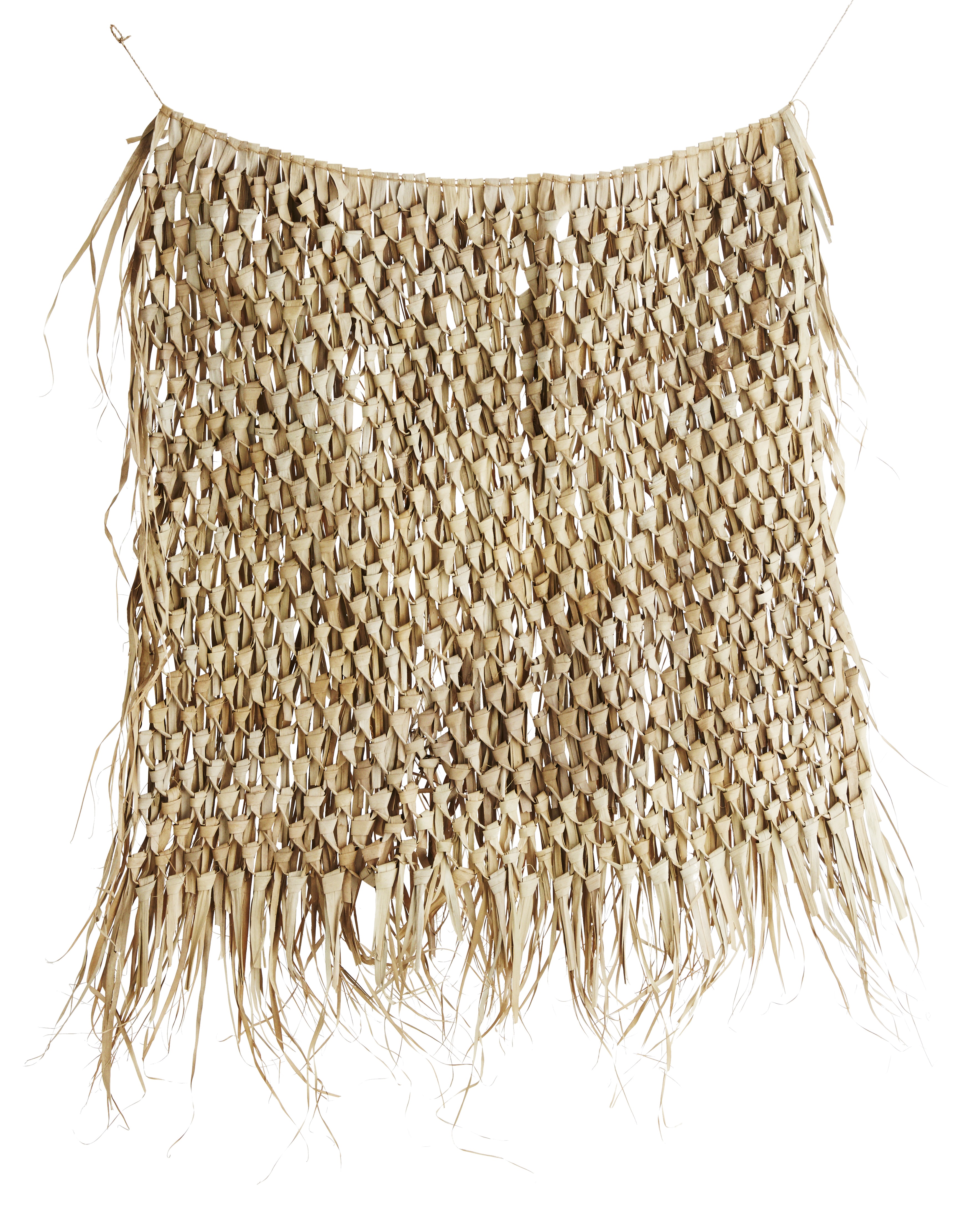 Dekoracja ścienna w postaci poskładanych liści palmowych naturalny odcień 120x150 cm – grafika-1.