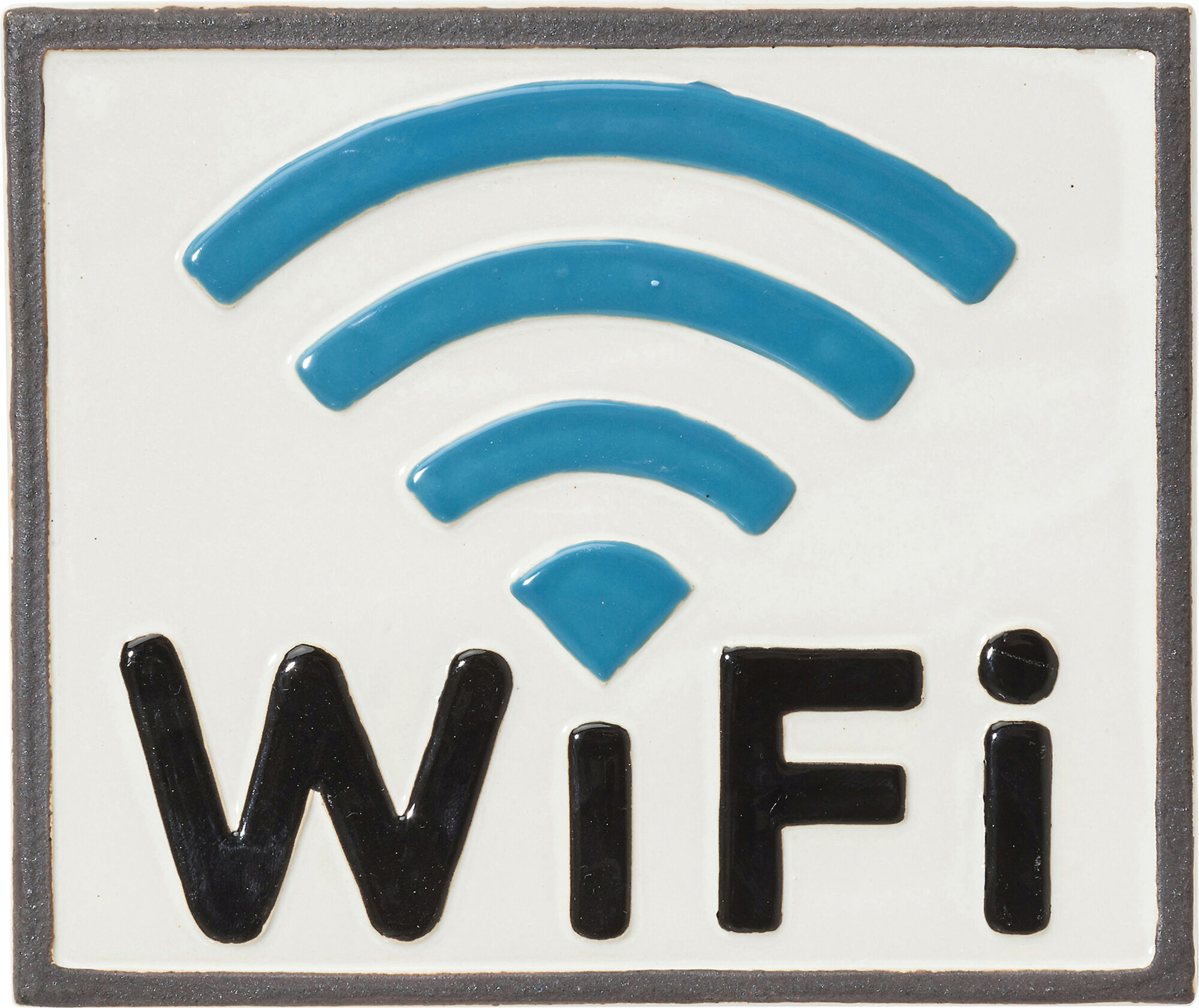 Dekoracja ścienna Wifi 18x16 cm biało-niebieska – obraz-1