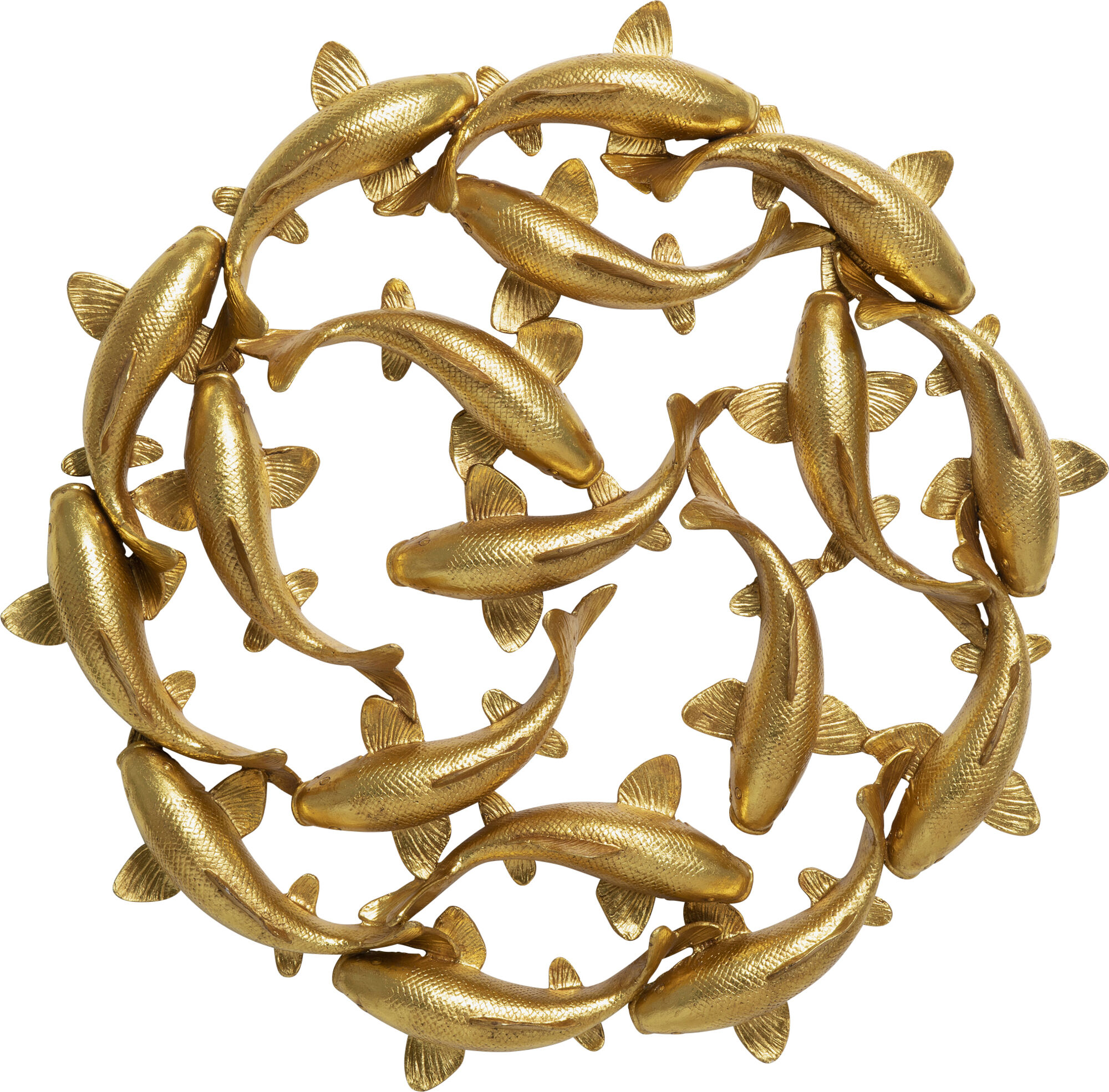 Deco pared School of Koi dorado Ø102cm – Imagen-1.