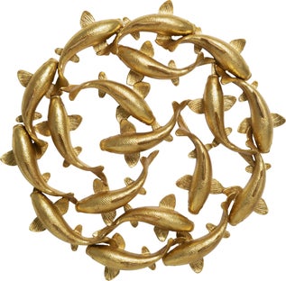 Deco pared School of Koi dorado Ø102cm – Imagen-1.