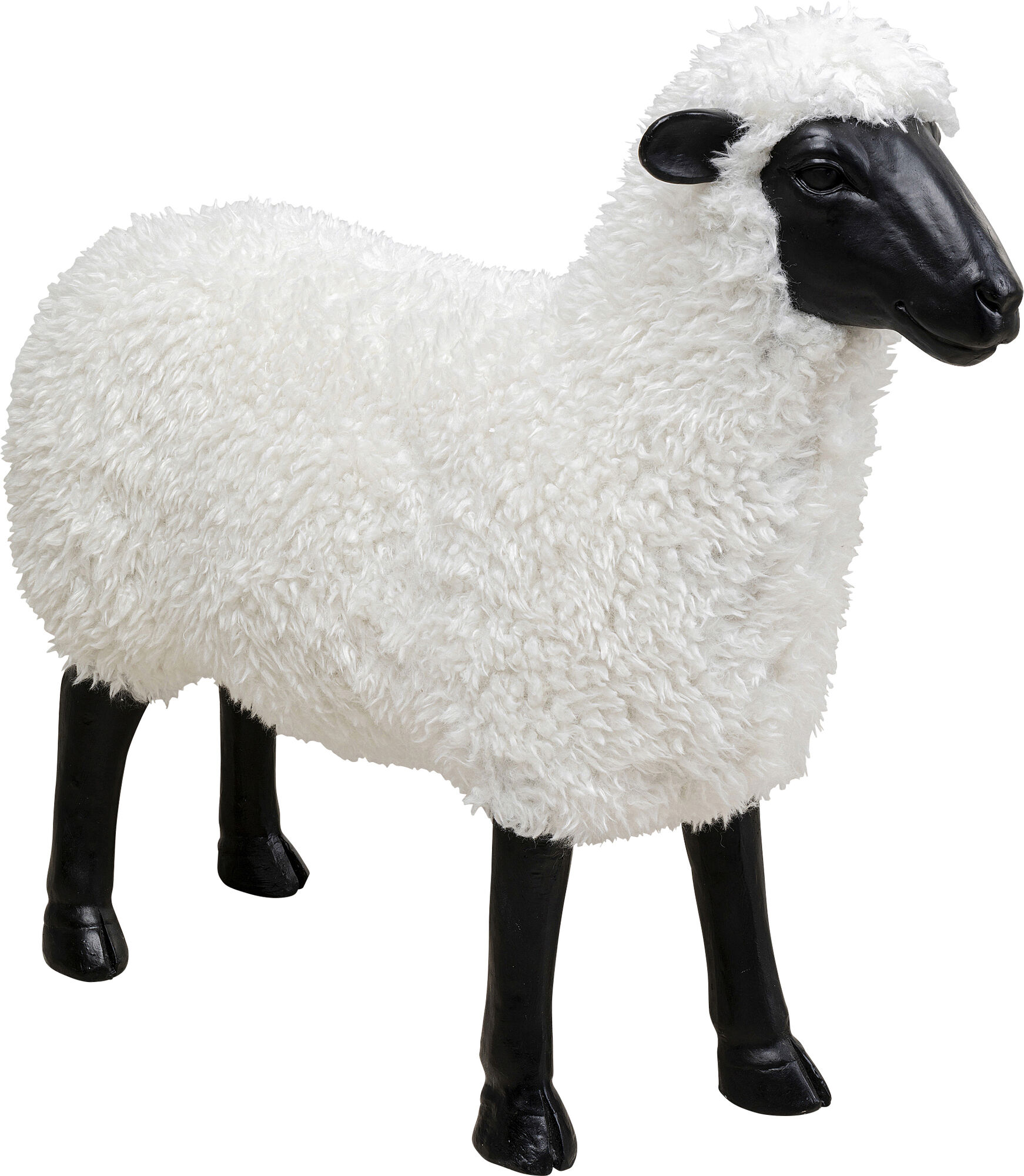 Dekoracja stojąca Bathilde 81x73 cm biała - owca – grafika-1.