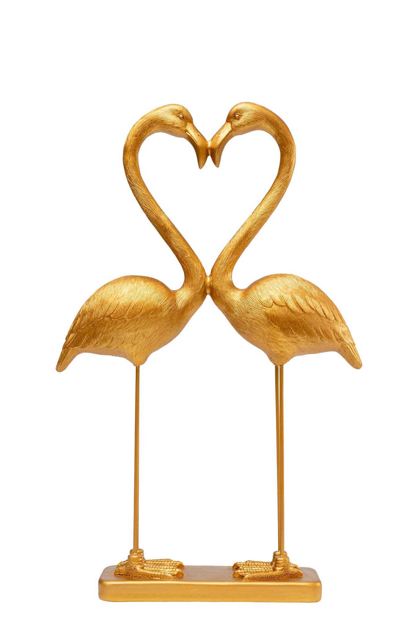 Деко фигура Flamingo Love Gold 63cm – изображение-1.