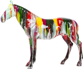 Dekoracja stojąca kolorowa koń 216x164 cm – obraz-1