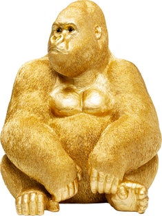 Arany Monkey Gorilla Side Xl Dekorációs Figura 76cm – kép-1.